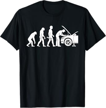 Evolution Car Mechanic - Car Guy Muscle Car Mechanic T-Shirt