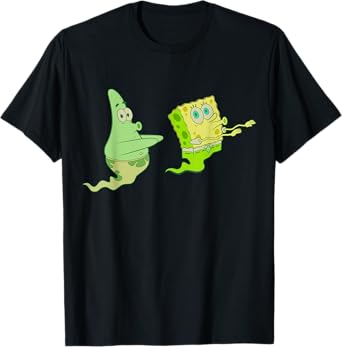 SpongeBob SquarePants Halloween Patrick Star Green Ghost T-Shirt