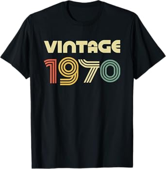 Vintage 1970 Shirt Men Women 55th Birthday T-Shirt