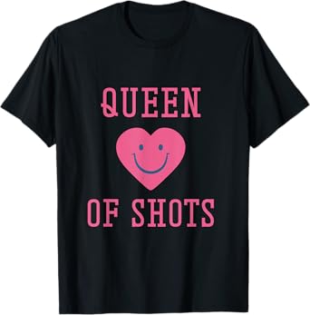 Queen of Shots Girls Weekend Drinking Party Spring Break T-Shirt