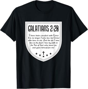 Galatians 2:20 Saint Paul Bible Verse Jesus Christ Christian T-Shirt