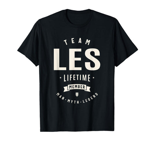 Team Les Lifetime Member Funny Name Les T-Shirt
