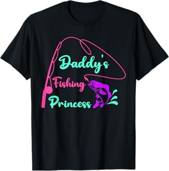 Funny Kids Daddy's Fishing Princess T-Shirt
