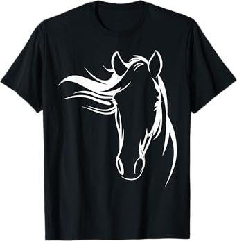 Horse Silhouette Graphic Art Design for Horse Lovers T-Shirt