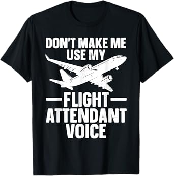 Flight Attendant Art Men Women Stewardess Flight Attendant T-Shirt