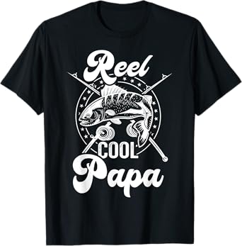 Reel cool papa fishing grandpa for fathers day birthday T-Shirt
