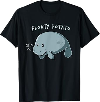 Floaty Potato T-Shirt Funny Manatee Shirt Sea Animal Gift T-Shirt