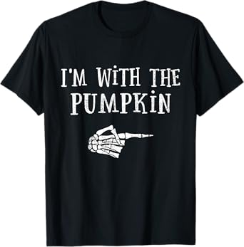 Im with pumpkin matching partner couple costume halloween T-Shirt