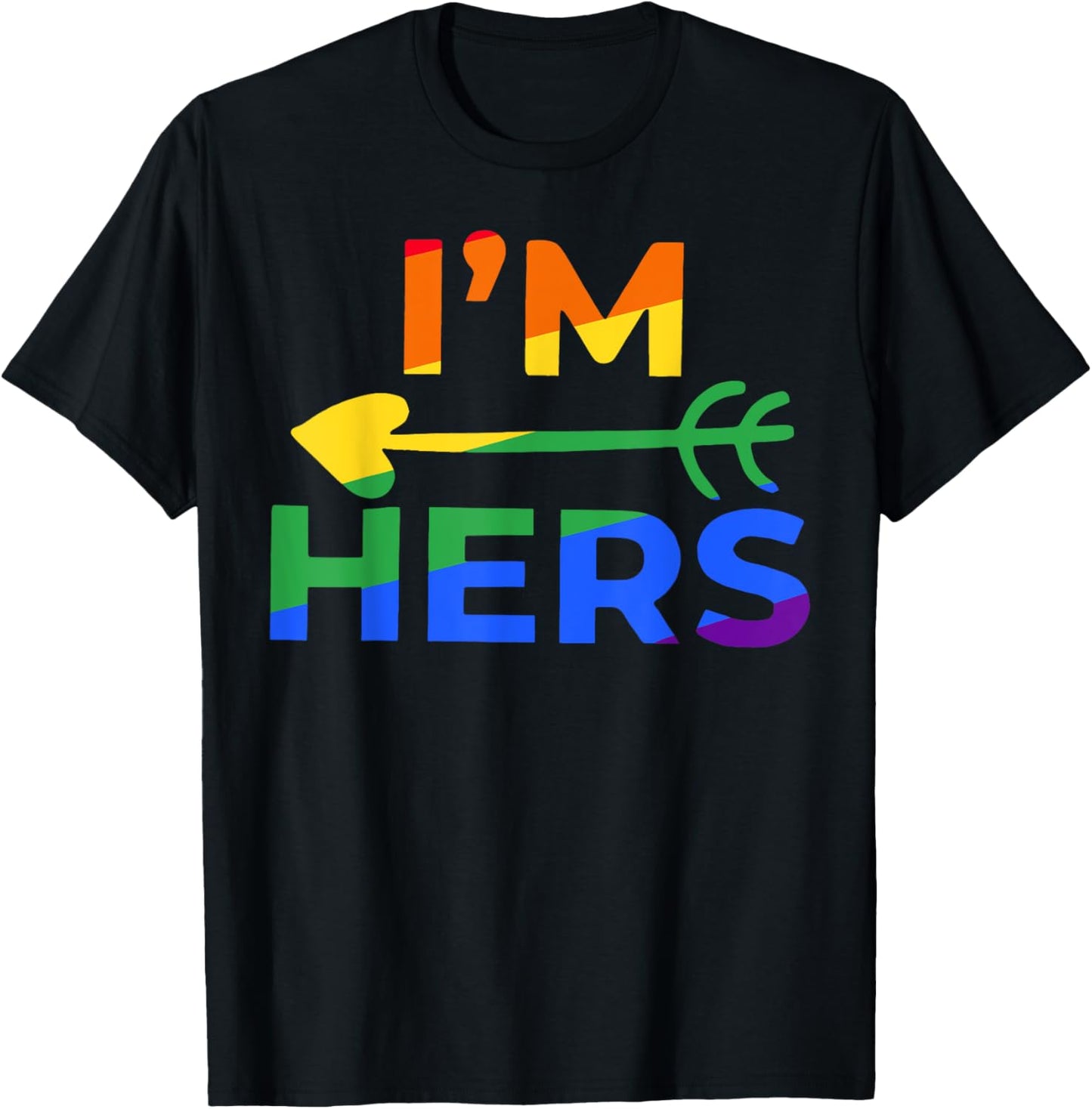 LGBT Gay Pride I'm Her She's Mine Lesbian Couple Matching T-Shirt