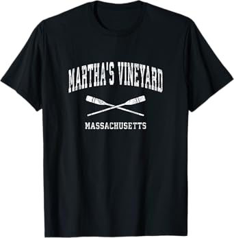 Martha's Vineyard Massachusetts Vintage Nautical Paddles Spo T-Shirt