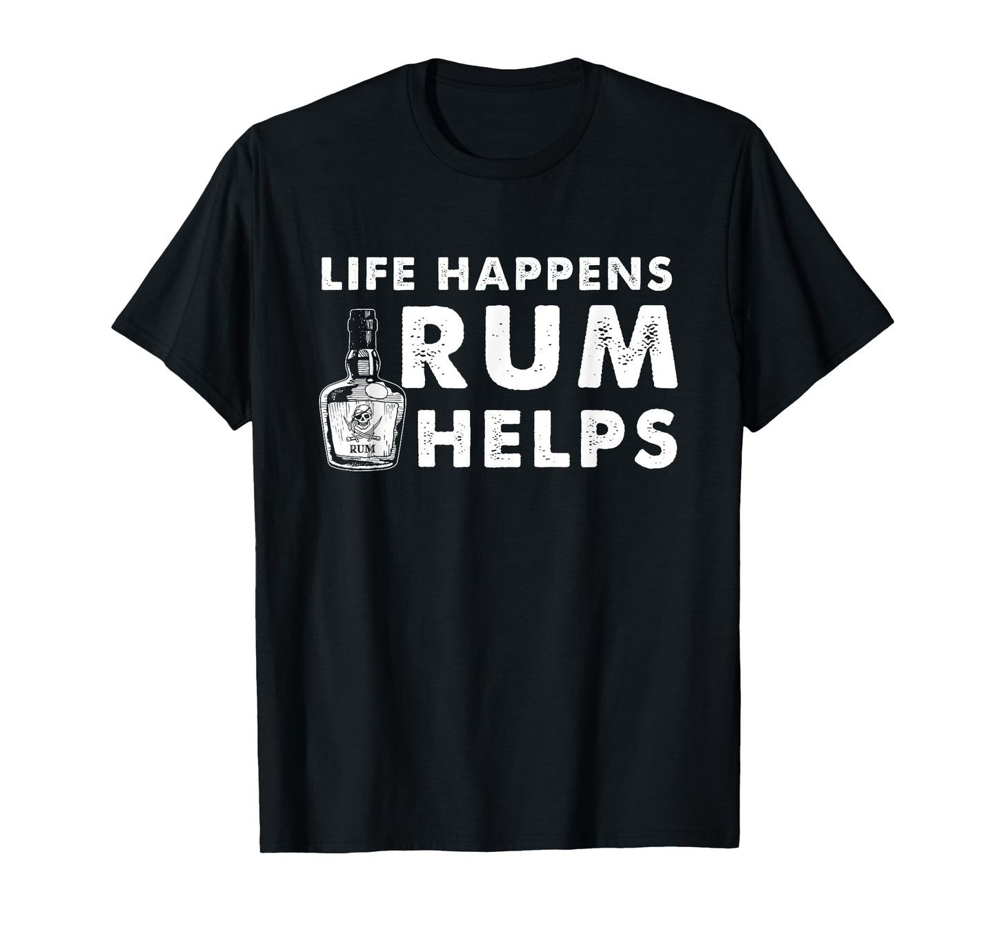 Rum Helps - Funny Rum Drinker T-Shirt