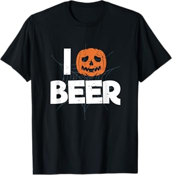 I Love Beer Drinking Funny Beer Drinker Beer Halloween T-Shirt