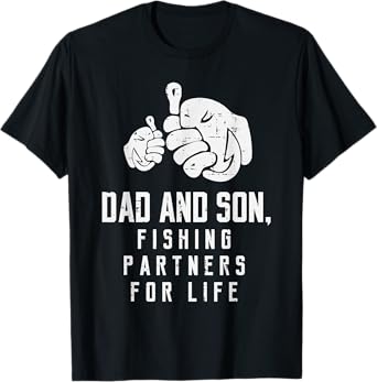 Dad And Son Fishing Partners For Life Matching Boys Men T-Shirt