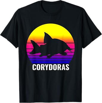 Corydora Catfish Sunset Aquarium Fish Tank Lovers T-Shirt