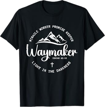 Promise Keeper Miracle Worker Spiritual Waymaker Christian T-Shirt