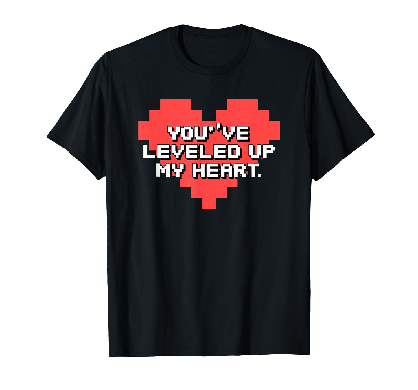 You've Leveled Up My Heart Gamer Love Valentine's Day Retro T-Shirt