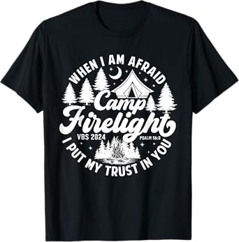 Camp Firelight Vacation Bible School VBS 2024 Christian Camp T-Shirt