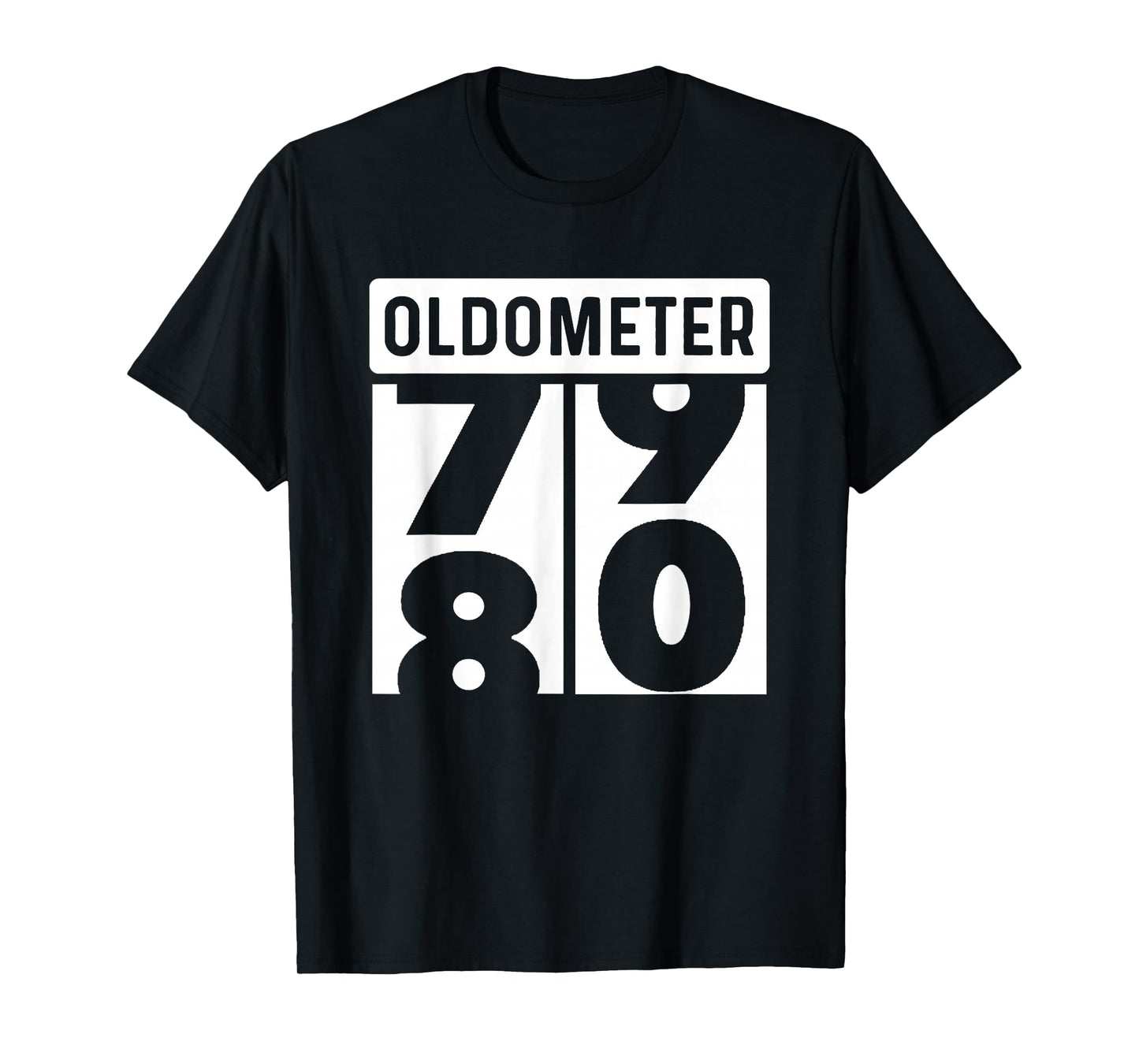Classic Car Truck Tractor Auto Mechanic Collector Oldometer Odometer Funny 80th Birthday Gift 80 yrs Old Joke T-Shirt
