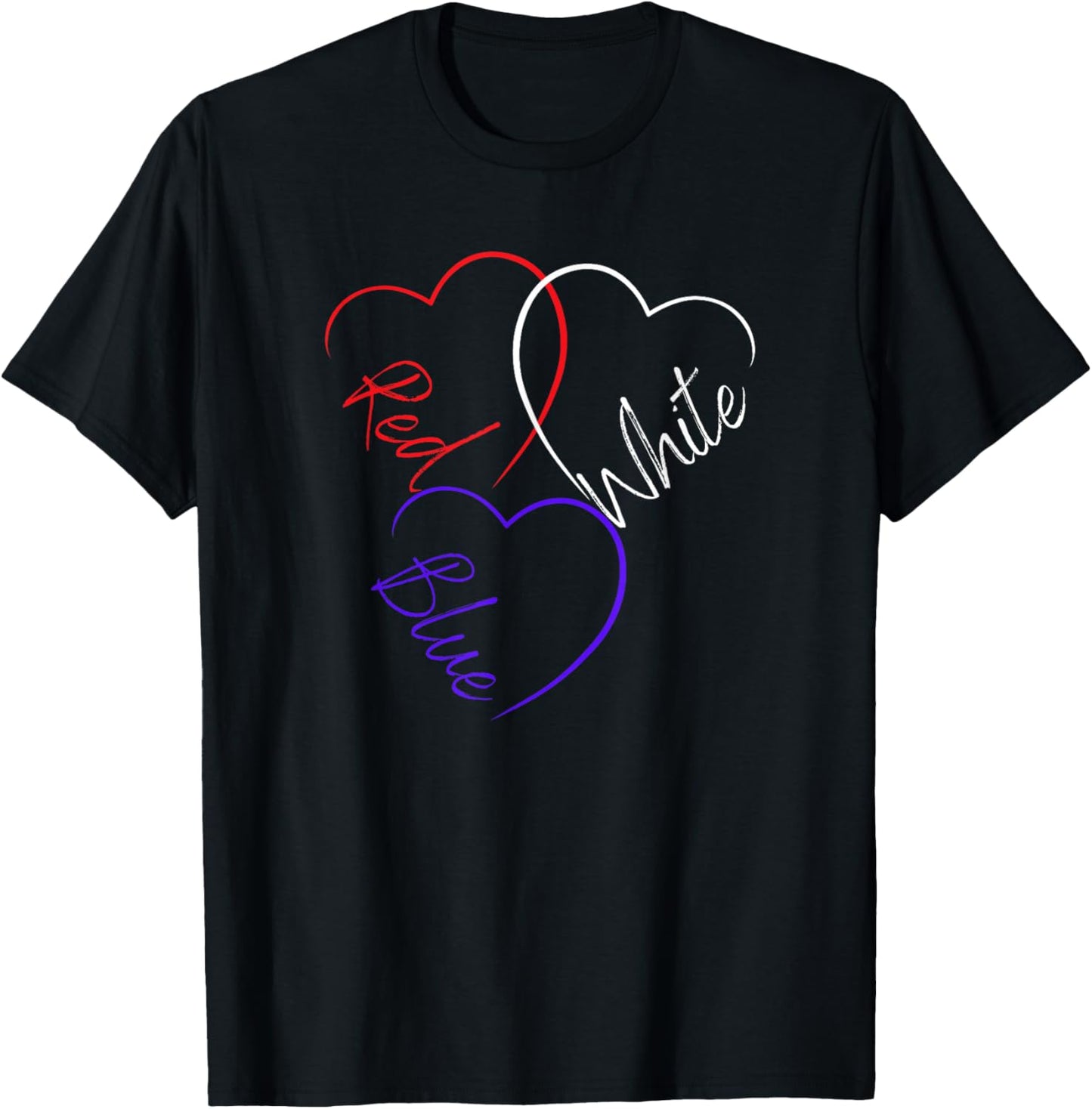 Fife Life Fourth Of July 4th Of July Hearts T-shirt