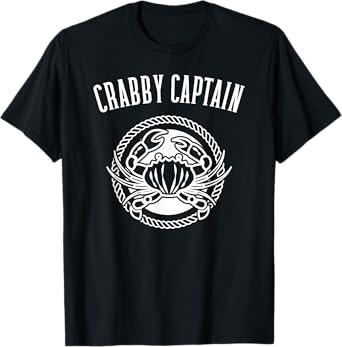 Crabby Captain - Funny Crab Crabbing Fishing Boat Captains T-Shirt