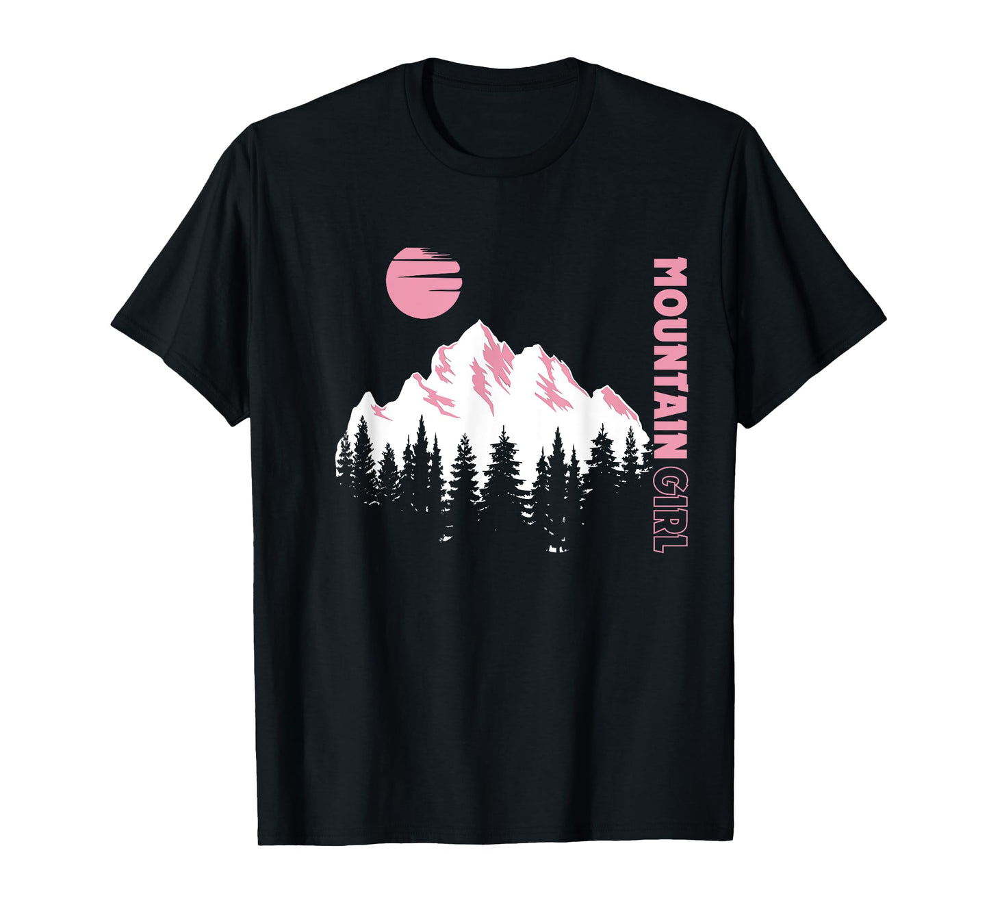 Mountain Girl Outdoor Loving Girl Mountain Moon Girl T-Shirt