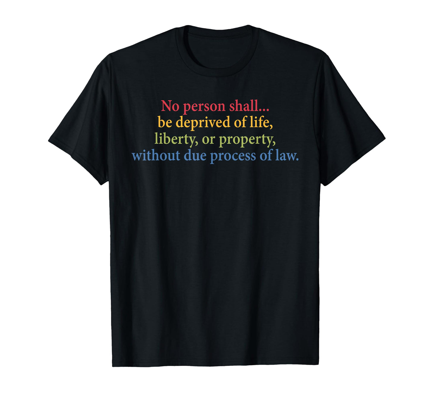 No Person Shall Be Deprived of Life Liberty Or Property. T-Shirt