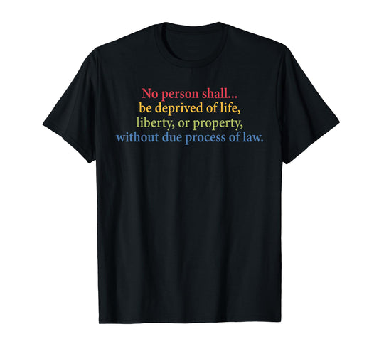 No Person Shall Be Deprived of Life Liberty Or Property. T-Shirt