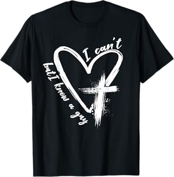 Funny gifts for Christian Faith Believer Retro I Can't But I Know A Guy Christian Faith Believer Unisex-Adults T-Shirt Black Small