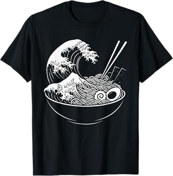 Great Wave off Kanagawa Ramen Men Women Kids Funny Ramen T-Shirt