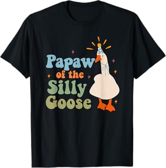 Papaw Of The Silly Goose Funny 1st First Birthday Family T-Shirt