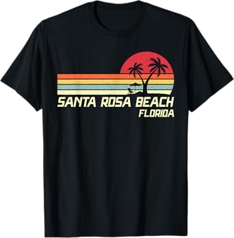 Summer Vacation Vintage Florida Santa Rosa Beach T-Shirt
