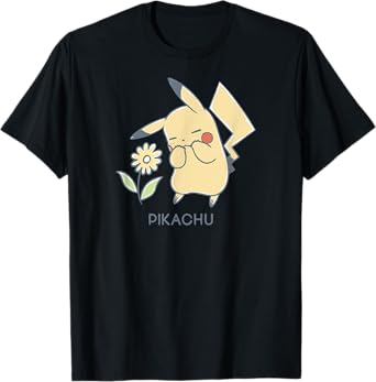 Pokémon - Pikachu With Yellow Flower Electric Type Gen 1 T-Shirt