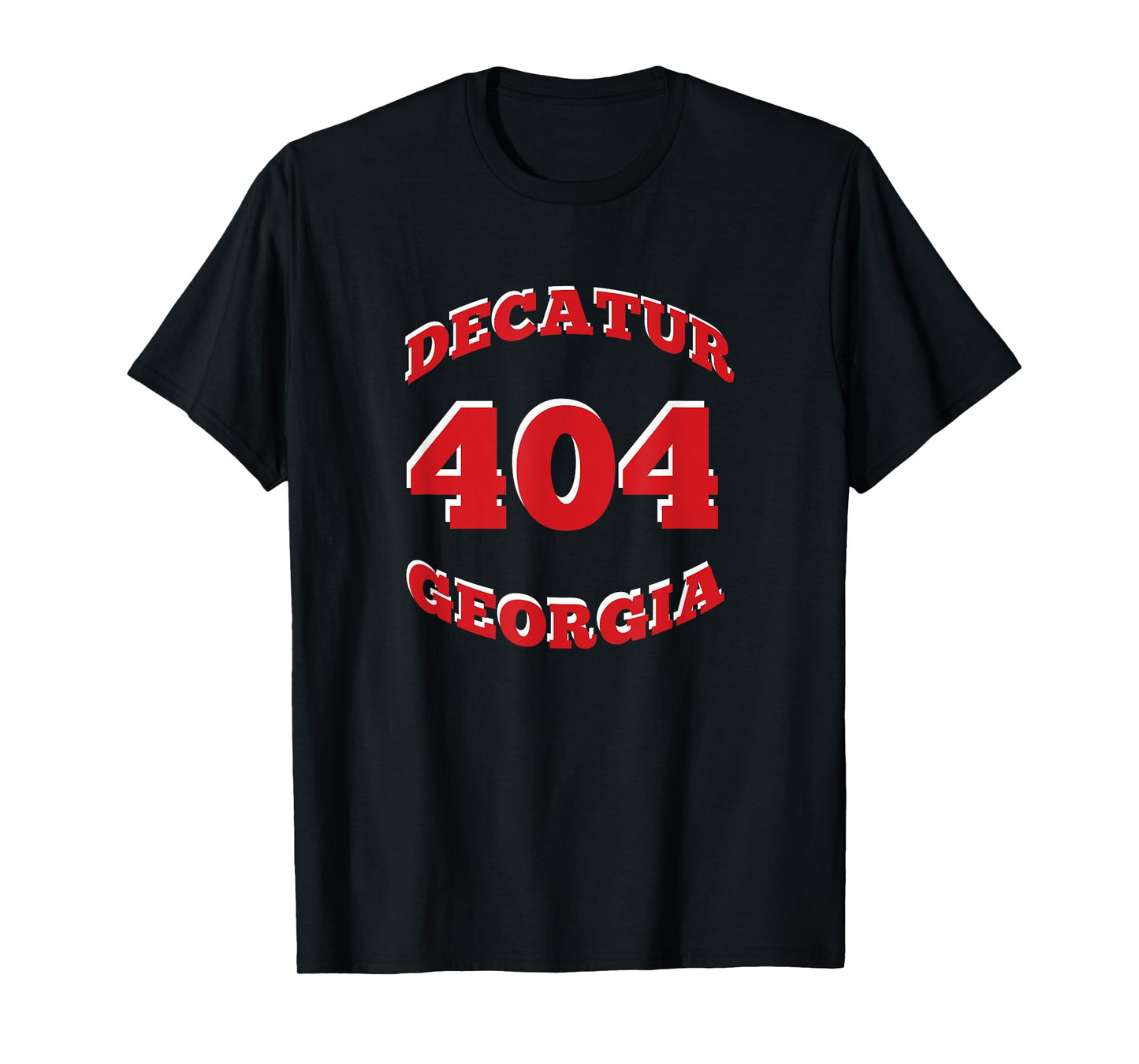 404 Decatur (Atlanta) Georgia Red and White T-Shirt