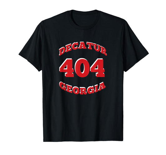 404 Decatur (Atlanta) Georgia Red and White T-Shirt