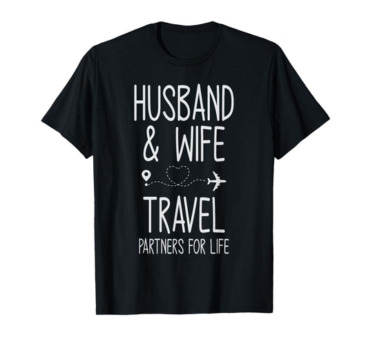 Couple Matching Husband And Wife Travel Partners For Life T-Shirt