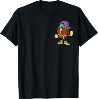 Football Drip Boys Football Ice Cream Youth Game Day T-Shirt