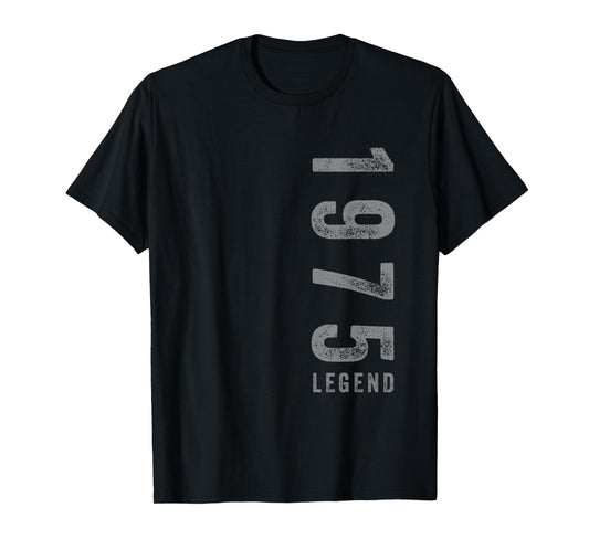 50th Birthday 1975 Legend Vintage Fiftieth B Day Idea T-Shirt