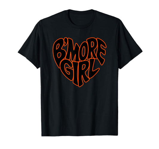 Retro Baltimore Girls Home Pride Iconic B'More Girl T-Shirt