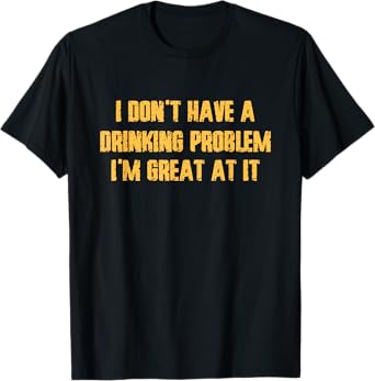 Funny Drinking Apparel & Drunk Adult Humor Unisex-Adults Black Modern Crew Neck Short Sleeve T-Shirt Small