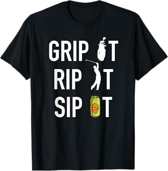 Funny Golf and Beer Tshirt Grip it Rip it Sip It Gift Shirt