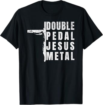 Christian Metal Rock Double Pedal Jesus Metal Religious T-Shirt