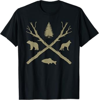 Wilderness Bushcraft Survival Nature Hiking Outdoor Camping T-Shirt
