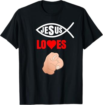 Ichthys Jesus loves you - Christian Ichthus Fish Ichthys4m3 T-Shirt