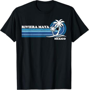 Retro Vintage Family Vacation Mexico Riviera Maya Beach T-Shirt