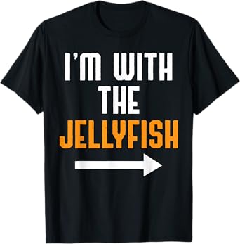 I'm With The Jellyfish Shirt Costume Funny Halloween Couple T-Shirt