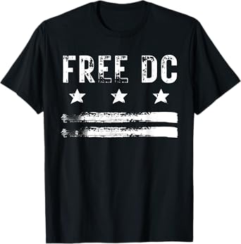 Vintage Free DC Flag USA for Men Women T-Shirt
