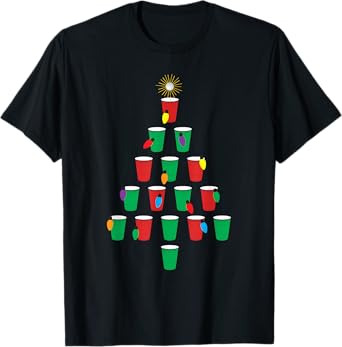 Beer Pong Christmas Tree - Holiday Shirt Design!