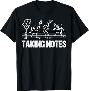retro Vintage Musical Taking Notes Teachers Funny Music Love T-Shirt