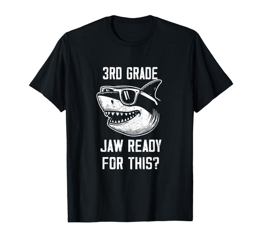 3RD Grade Jaw Ready For This Kids Shark Ocean Wildlife T-Shirt