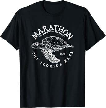 Marathon Turtle Florida Keys Scuba Fishing and Diving Tee T-Shirt